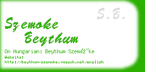 szemoke beythum business card